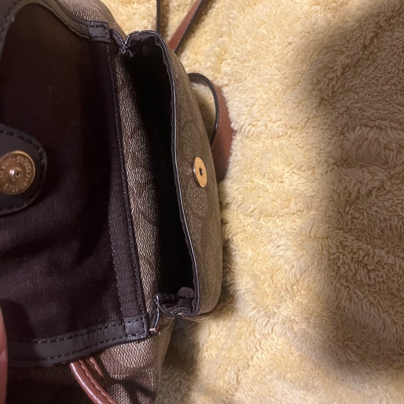 Coach Brown Leather Backpack & Coin/Card Wallet - Picture 3 of 4